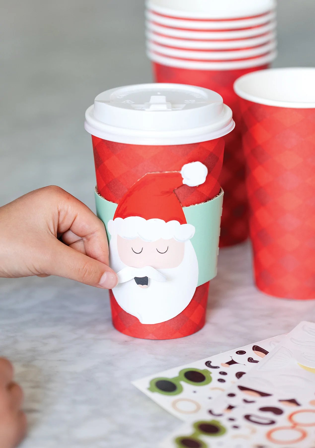 Make Your Own Santa Face To-Go Cups – Top Knot Parties